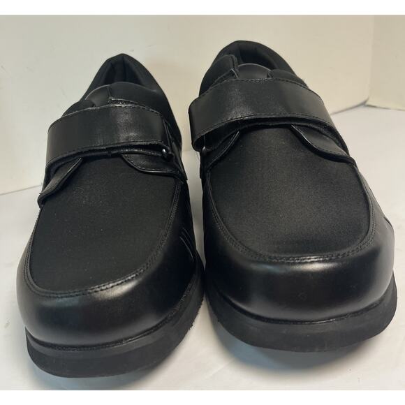 Mt Emey Men\'s Bunion Edema Black Leather Comfort Casual Shoe Sz 14(6E) Wide NEW main image 9